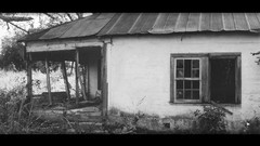 Old window monochrome houses
