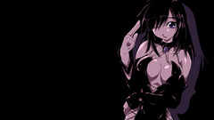 On black background single