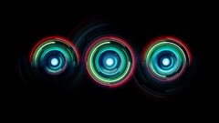 One abstract black background circles digital art endeffect 