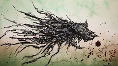 One back Last not and looking artwork