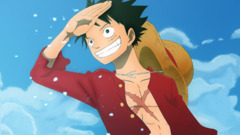 One Piece monkey d luffy anime boys Anime dark hair sky