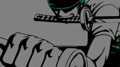 One Piece Roronoa Zoro Anime Minimalism selective coloring sword