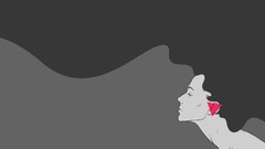 One woman minimalistic grayscale