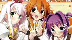 Open mouth meganekko orange