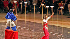 Opening ceremony plate spinning