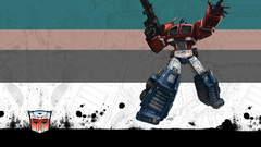Optimus Transformers cartoon artwork