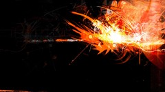 Orange abstract backgrounds flames digital art