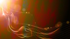 Orange abstract lines digital art