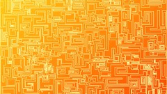 Orange abstract lines geometry digital art