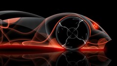 Orange abstract neon cars