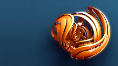 Orange abstract thing 3d