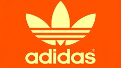 Orange Adidas brands logos Adidas Stripes