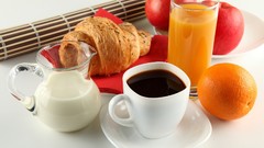 Orange apples coffee Breakfast