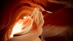 Orange Arizona sunlight Antelope Canyon rock formations