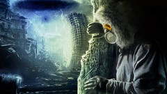 Orange Black hole masks engineer gas masks romantically 