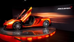 Orange cars Beaches mclaren mp4-12c