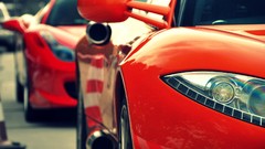 Orange cars headlights