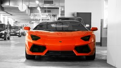 Orange cars Lamborghini-Aventador