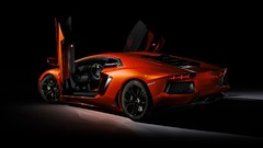 Orange cars Lamborghini Lamborghini-Aventador pearlescence