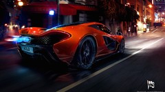Orange cars mclaren p1