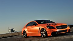 Orange cars Mercedes-Benz vehicles Mercedes-Benz CLS-Class