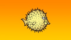 Orange cgi Blowfish Aquarium