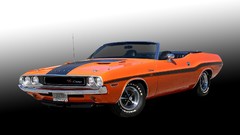 Orange Challenger muscle cars orange cars