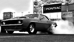 Orange Chevrolet vehicles burnout 1969 chevrolet camaro