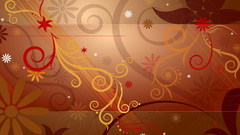 Orange digital art floral