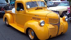 Orange Dodge pickup trucks