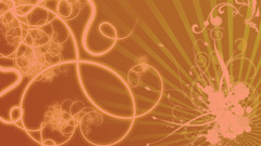 Orange folks abstract