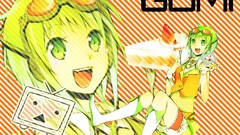 Orange food strawberries cakes boots green eyes goggles short 