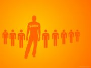 Orange game signs abstract