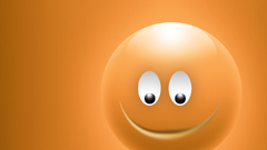 Orange happy face Now