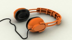 Orange headphones
