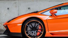 Orange Lamborghini aventador Lamborghini-Aventador