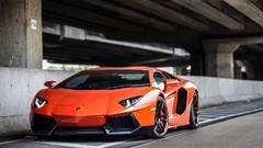 Orange Lamborghini aventador Lamborghini-Aventador