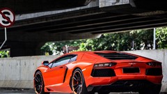 Orange Lamborghini aventador Lamborghini-Aventador