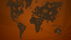 Orange Maps world map