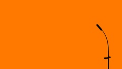 Orange minimalistic artwork streetlamps