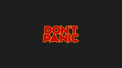 Orange minimalistic Simple Background The Hitchhikers Guide To 