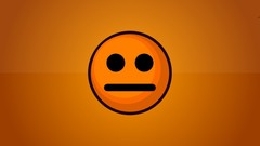 Orange smiley faces minimalistic