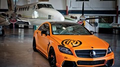 Orange tuning cars Mercedes-Benz Supercars jet aircraft 