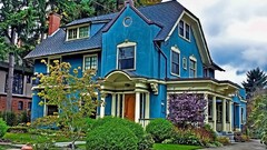 Oregon USA Victorian houses