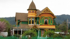 Oregon USA Victorian houses