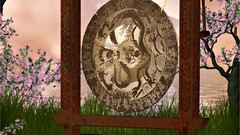 Oriental digital art cgi artistic gong