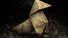 origami heavy rain video games blood rain artwork digital art
