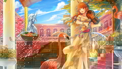 Original characters multicolor violins