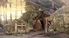 Outdoors anime girls touhou usami renko video games Maribel Han 