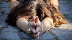 Outdoors long hair brunettes